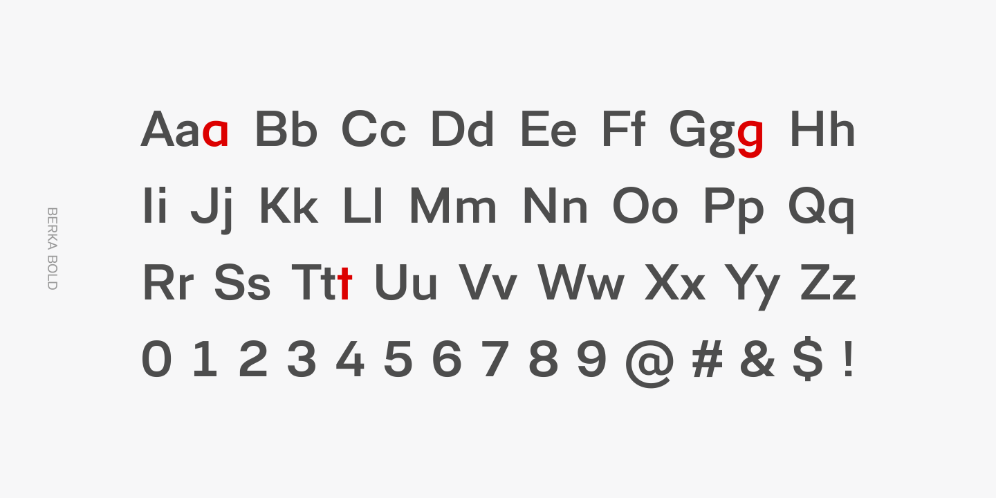 Пример шрифта Berka Extra Bold Italic